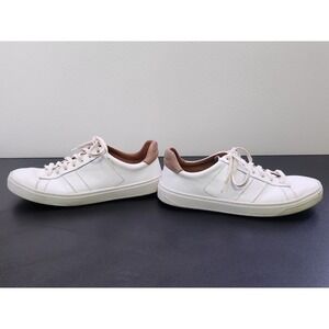 Peter Millar Vantage Pebbled White Leather Lace Up Sneakers Womens Size 9.5 M